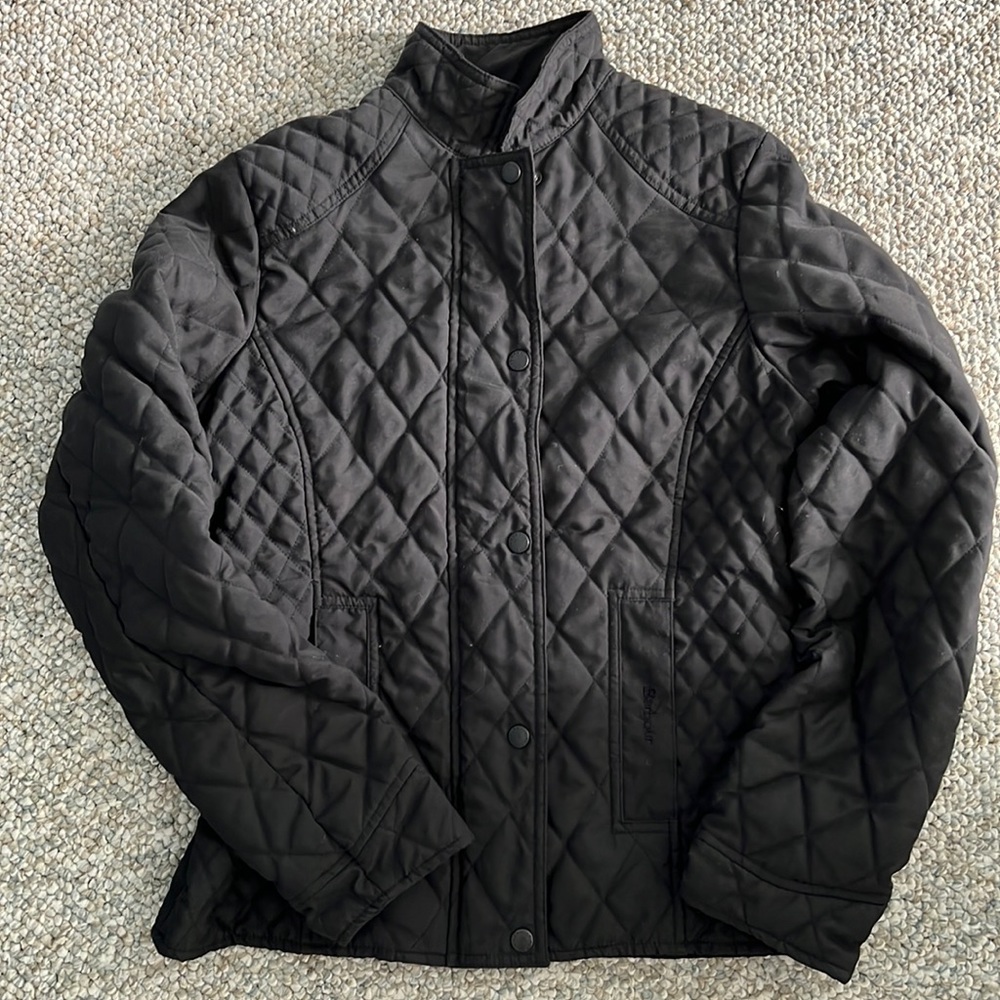 Barbour Black Quilted Utility Jacket